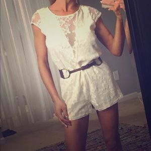 White lace romper